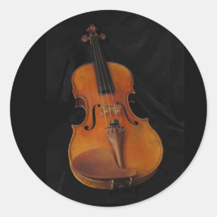 Violin Classic Round Sticker