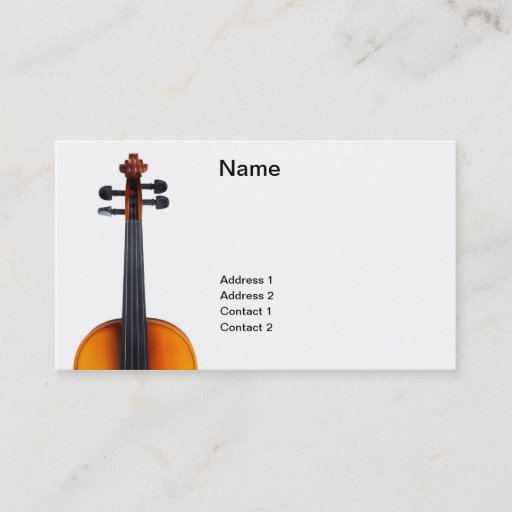 Customizable Violin close up business card templates