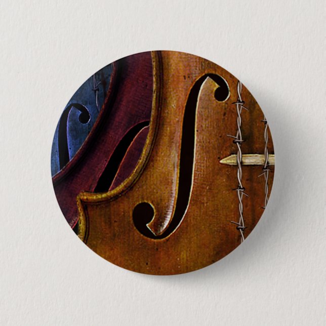 Violin Composition Pinback Button (Front)