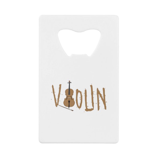 Violin Credit Card Bottle Opener (Front)