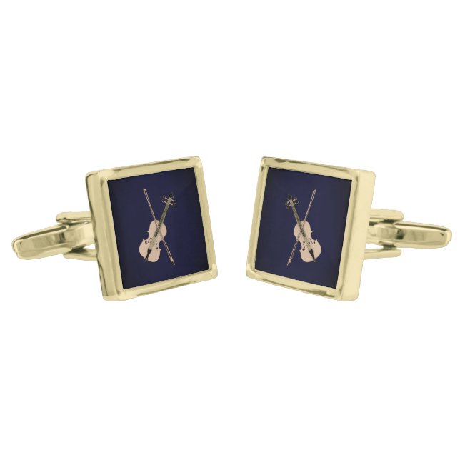Violin Cufflinks (Angled)