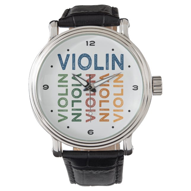 Violin Cute Colorful Watch (Front)