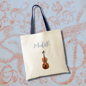 Violin Cute Custom Classical Music Tote Bag
