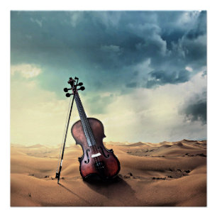 Violin Desert Tranquility, Poster
