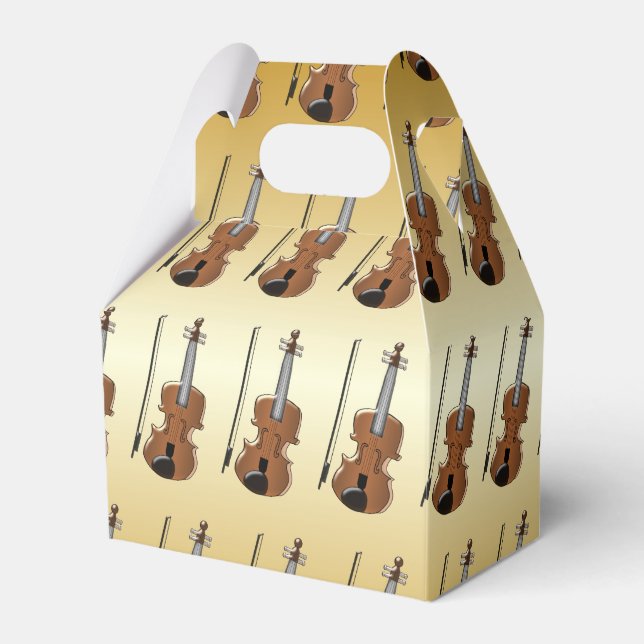 Violin Design Favor Boxes (Front Side)