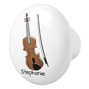 Violin Design Personalised Ceramic Knob