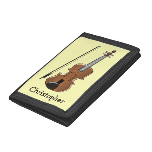 Violin Design Tri_fold Wallet