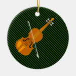 Violin Drawing Ceramic Ornament