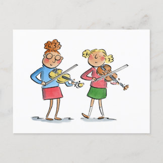 Violin Duet Postcard