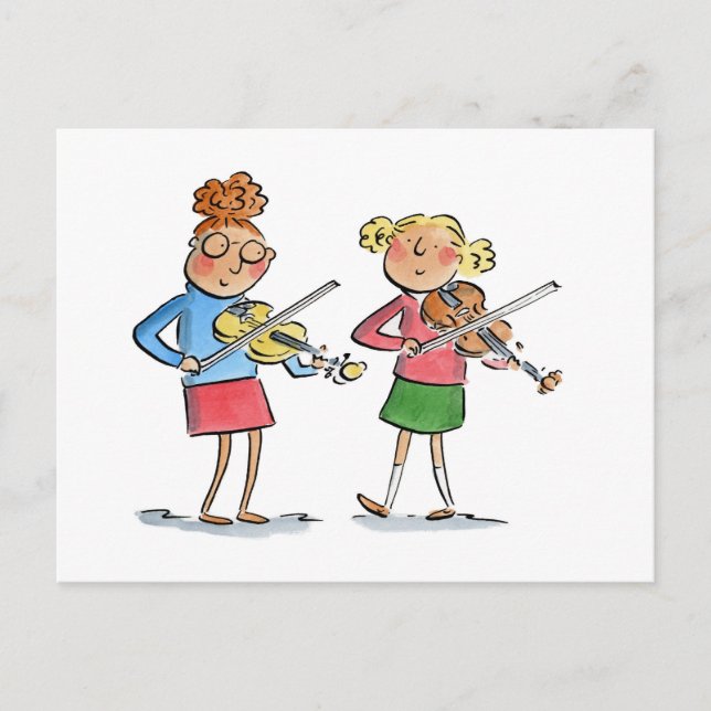 Violin Duet Postcard (Front)