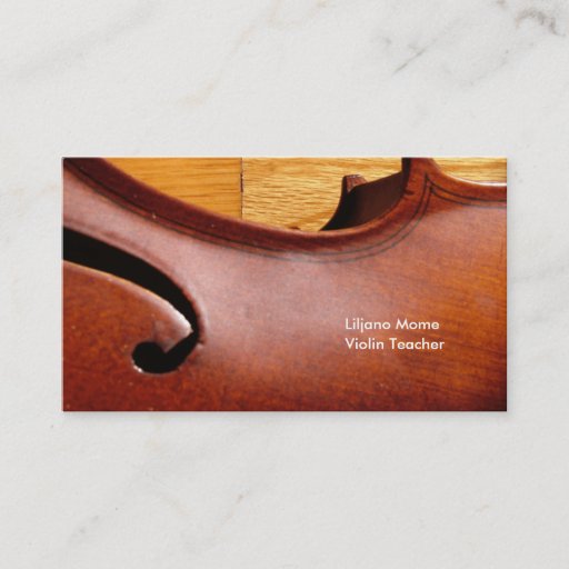 Customizable Violin F Hole Violin Business Cards Template
