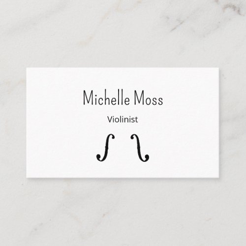 Violin F Holes Music Teacher Violinist  Business Card