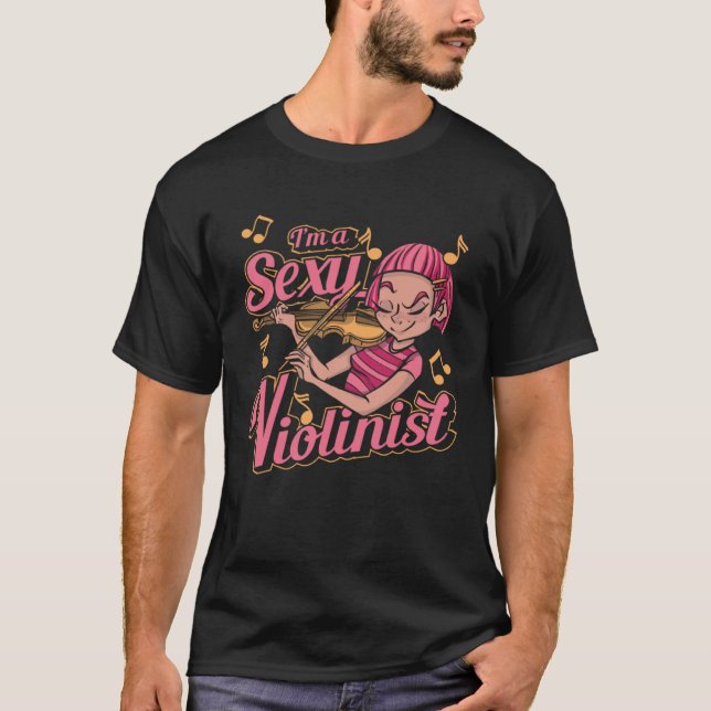 Violin  Fiddler Fiddle Violinist T-Shirt (Front)