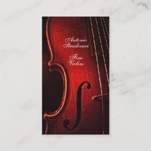 Customizable Violin Fine Instrument Maker Luthier Business Card