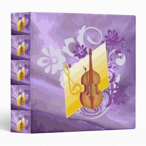Violin Floral Swirl BinderPhoto Album Binder