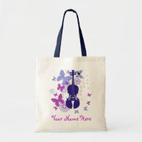 Violin Flutter Tote with Your Own Name