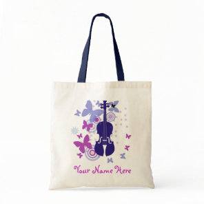 Violin Flutter Tote with Your Own Name Bag