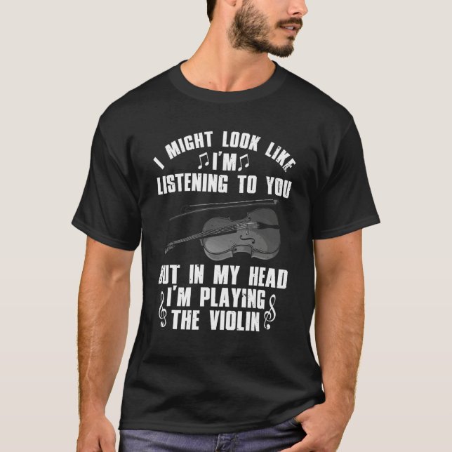 Violin  For Men Women Violinist Violin Player 1 T-Shirt (Front)