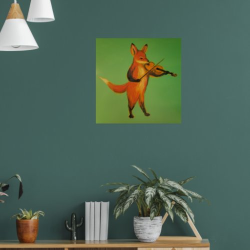 Violin Fox Poster