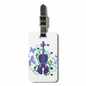 Violin Gift-Luggage Tag-Ad Your Own Name Luggage Tag