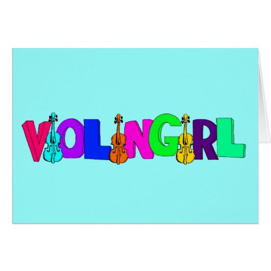 Violin Girl Cards (Front Horizontal)