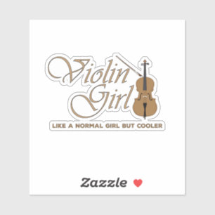 Violin Girl, like a normal girl but cooler Sticker