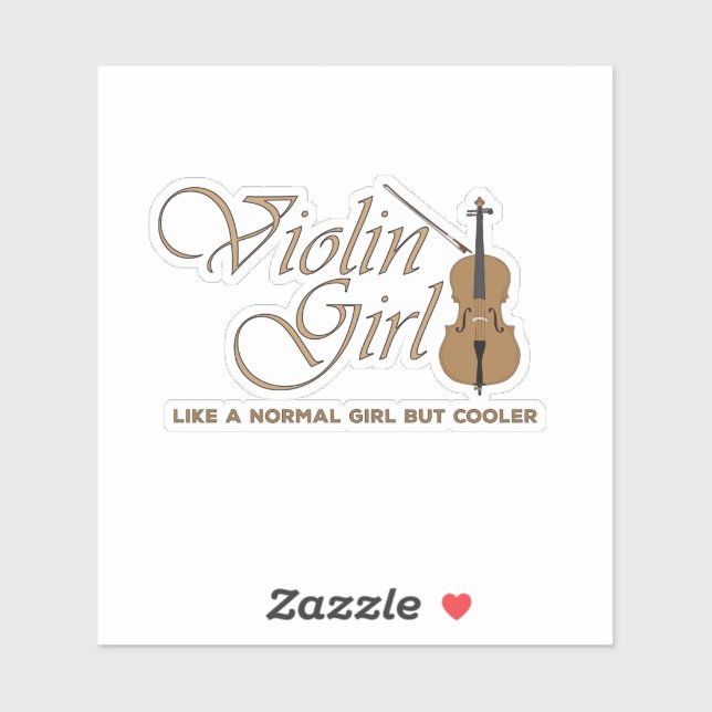 Violin Girl, like a normal girl but cooler Sticker (Sheet)