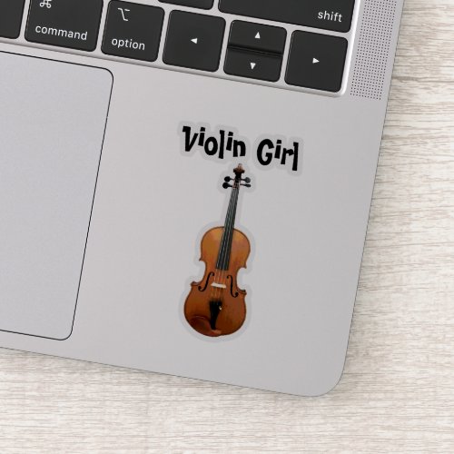 Violin Girl Music Cute Motivational Sticker