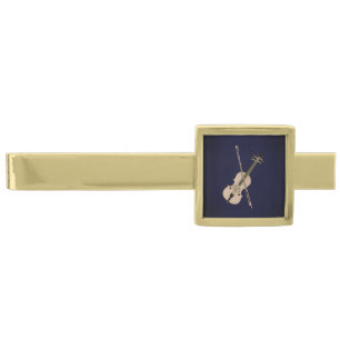 Violin Gold Finish Tie Bar