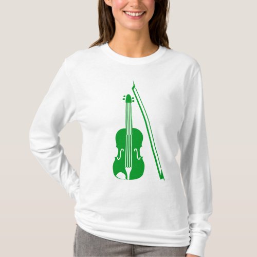 Violin _ Grass Green T_Shirt