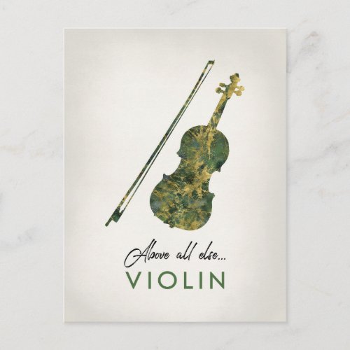 Violin _ Green Marble Music Postcard