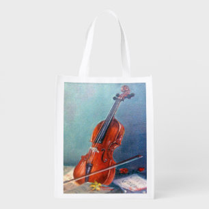 Violin Grocery Bag