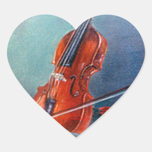Violin Heart Sticker (Front)