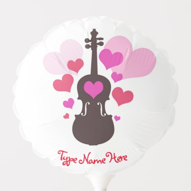 Violin Hearts Balloon (Front)