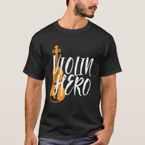 Violin Hero Vintage Violinist Orchestra Music T_Shirt