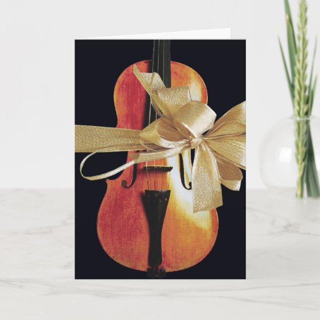 Violin Holiday Card (Front)