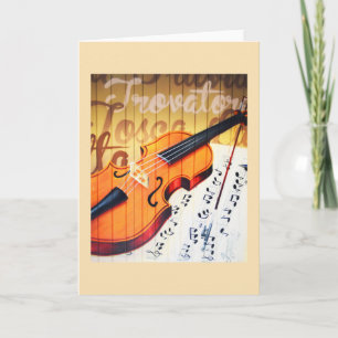 Violin Holiday Card