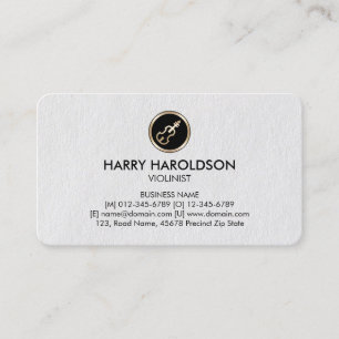Violin Icon Violinist Premium Business Card