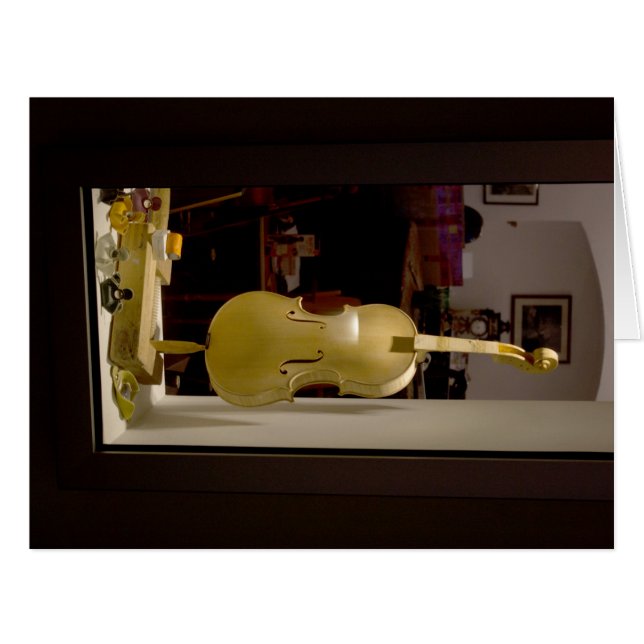 Violin In Shopping Window Cards (Front Horizontal)