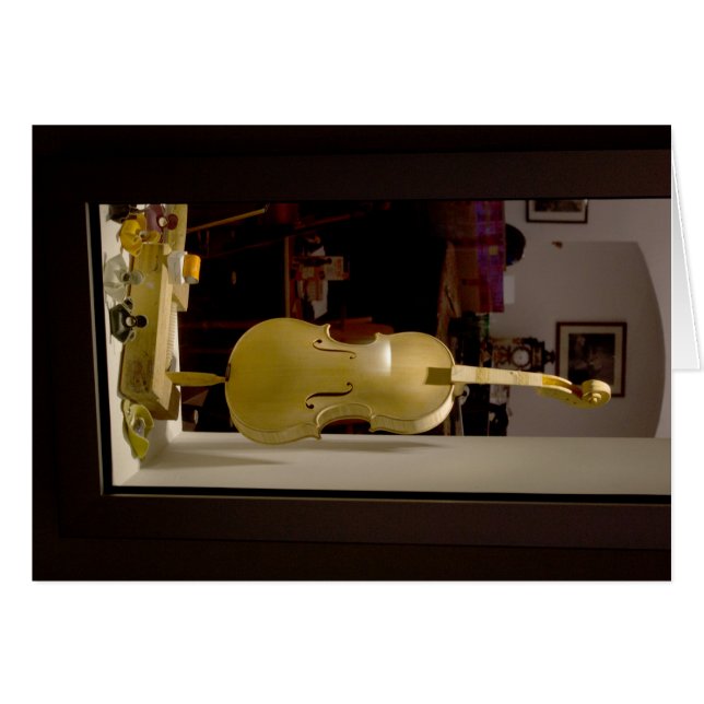 Violin In Shopping Window Cards (Front Horizontal)
