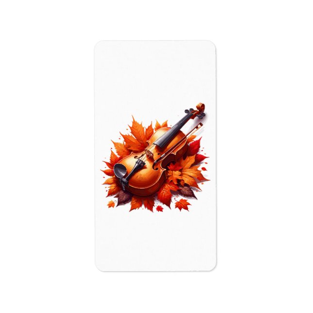 Violin in the bed of leaves label (Front)
