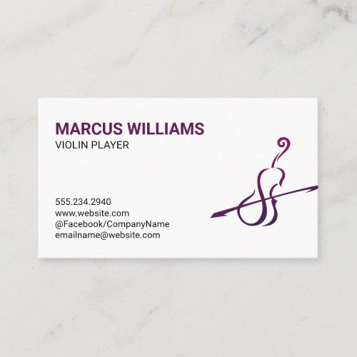 Violin Instrument Business Card