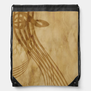 Violin key drawstring bag