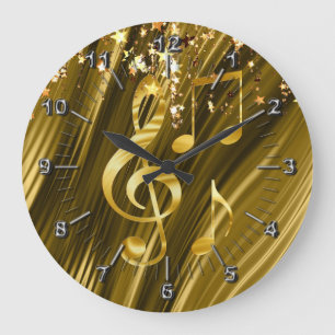 Violin key elegant large clock