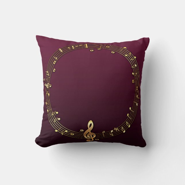 Violin key elegant throw pillow (Front)