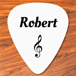 Violin Key Personalized Custom Name Guitar Pick<br><div class="desc">Add your name and easily create your personalized guitar pick. Click CUSTOMIZE to change the background color or text color. You can TRANSFER this DESIGN on other Zazzle products and adjust it to fit most of the Zazzle items. You can also click the CUSTOMIZE button to add, delete or change...</div>