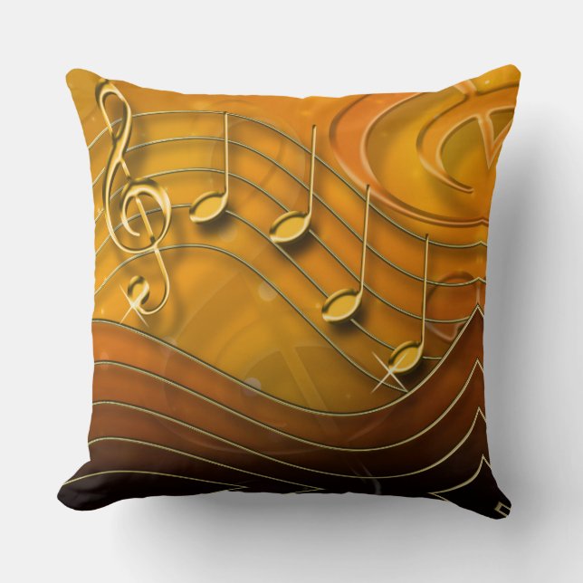 Violin key throw pillow (Front)