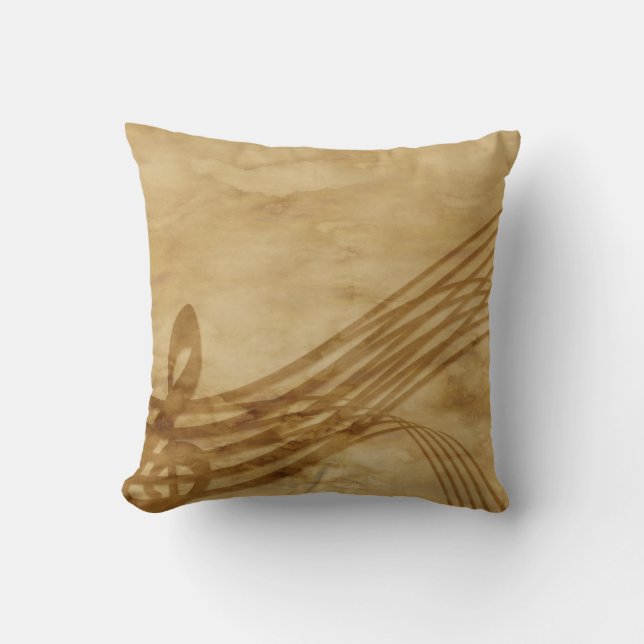 Violin key throw pillow (Front)