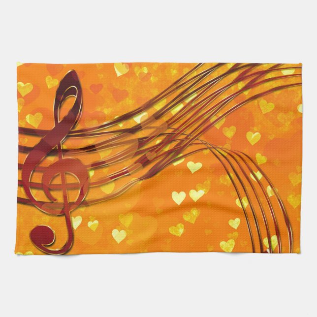 Violin key towel (Horizontal)
