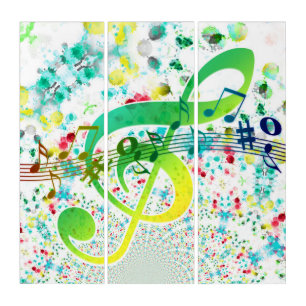 Violin key triptych